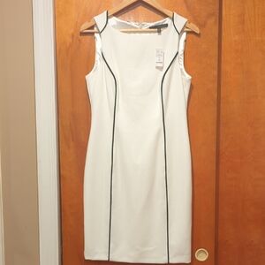 Black And White Textured Dress.